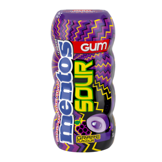 Mentos Sour Grape Sugarfree Gum - 56g