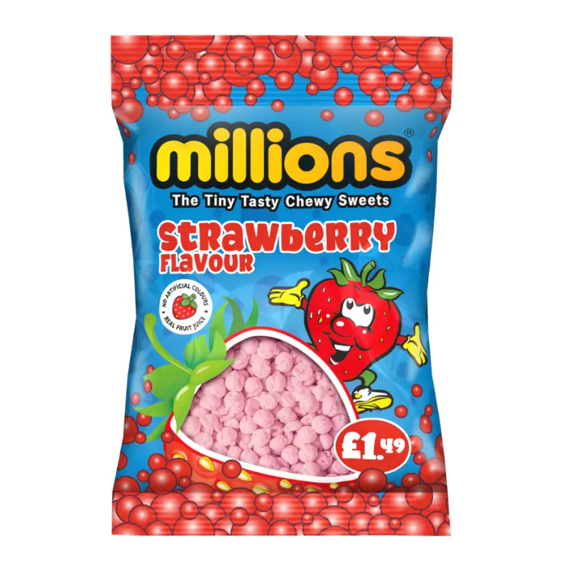 Millions Strawberry Hanging Bag - 110g
