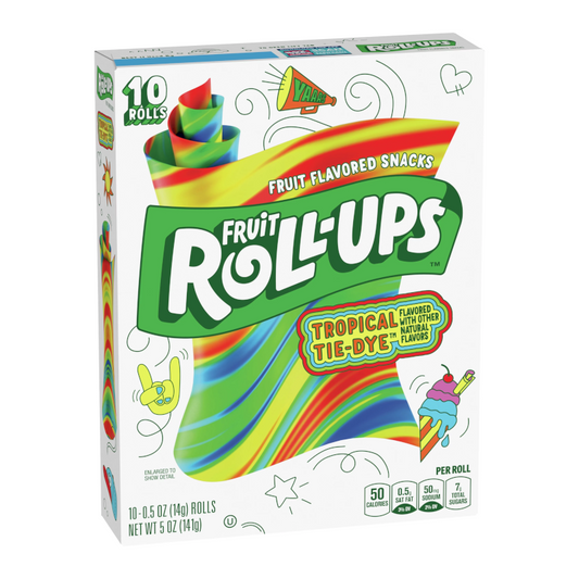 Betty Crocker Fruit Roll-Ups Tropical Tie-Dye - 5oz (141g)