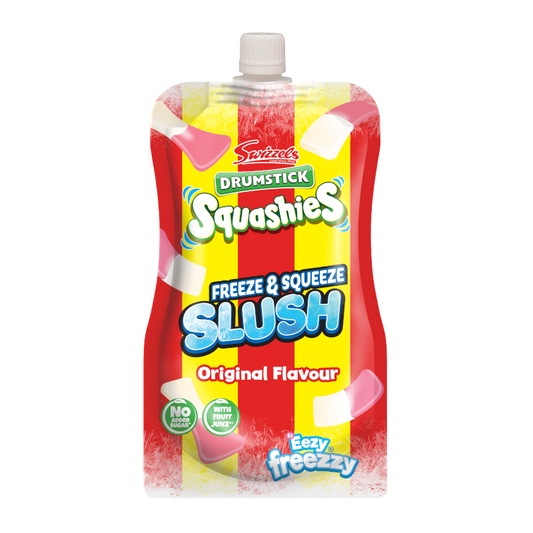 Swizzels Drumstick Squashies Slush Pouch - Original Raspberry Flavour - 250ml
