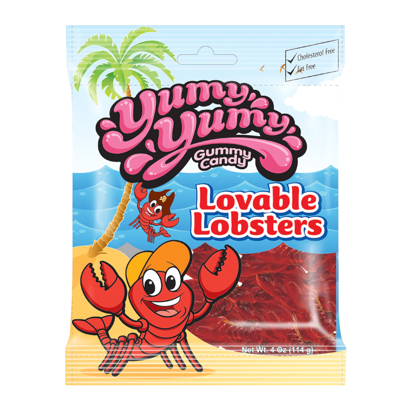 Yumy Yumy Gummy Candy Lovable Lobsters - 4oz (114g)