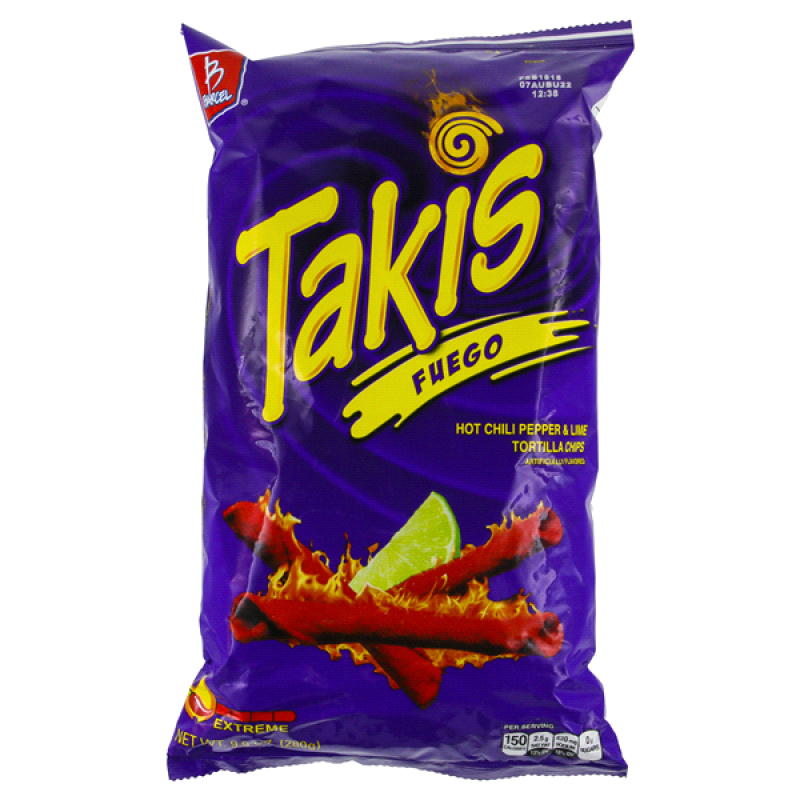Takis Fuego Hot Chili Pepper & Lime Tortilla Chips - 9.9oz (280g)