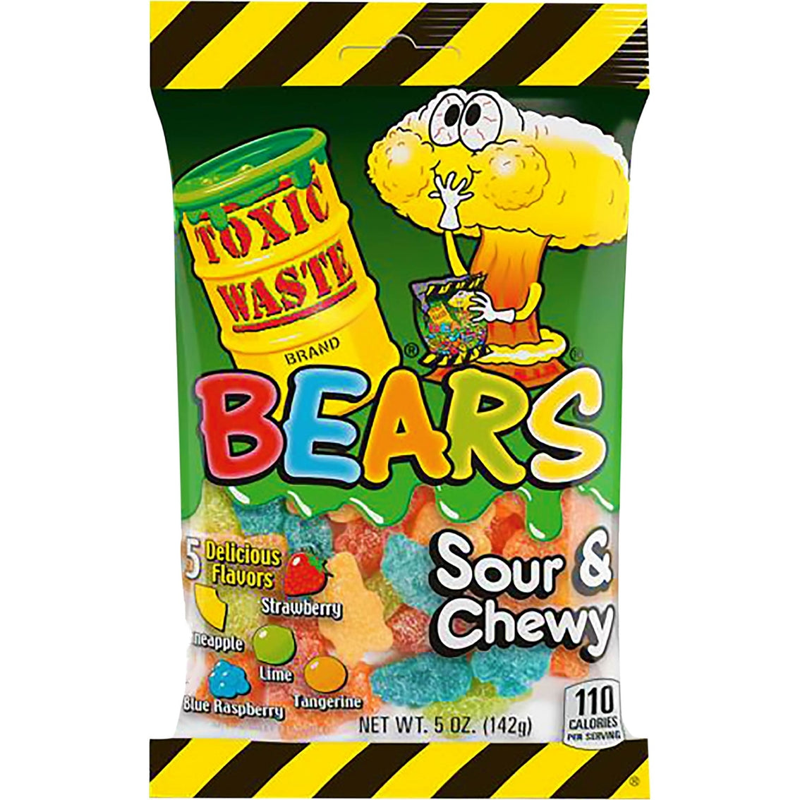 Toxic Waste Sour Gummy Bears 5oz (142g) Peg Bag