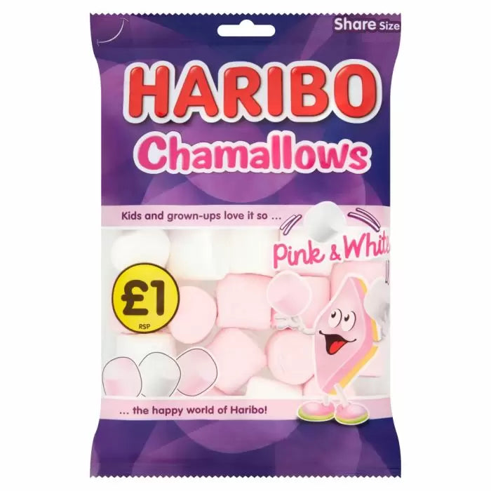 Haribo Chamallows Pink & White Share Bags 160g £1 PMP
