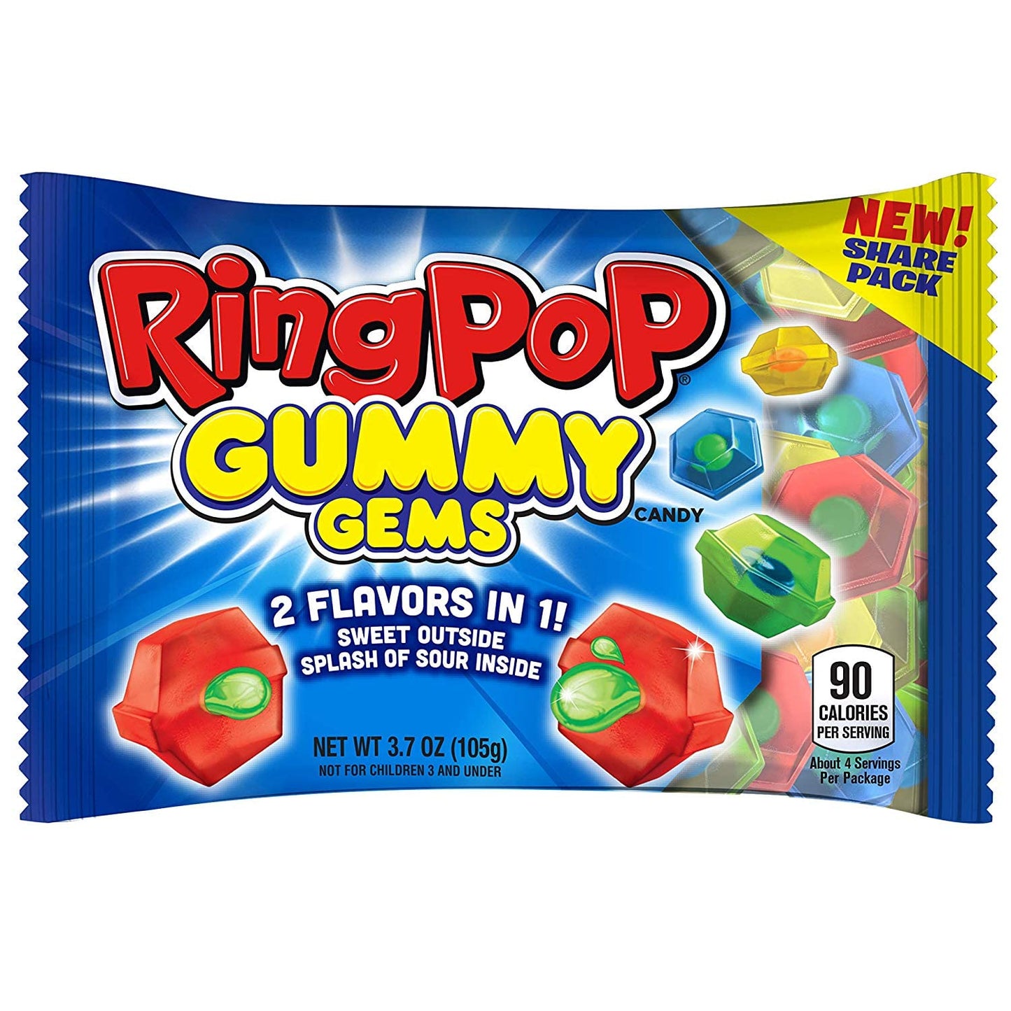 Topps Ring Pop Gummy Gems - 105g