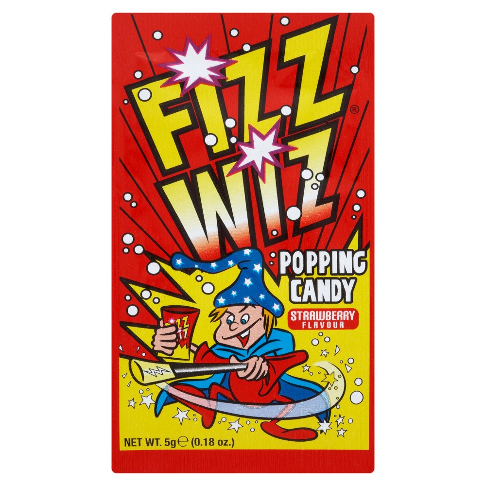 Fizz Wiz  Strawberry Popping Candy 4.9g
