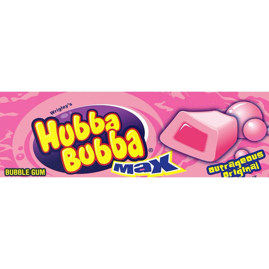 Wrigley's Hubba Bubba Max Outrageous Original Bubble Gum, 5 Pieces