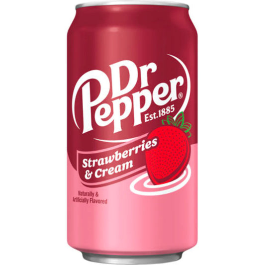 Dr Pepper Strawberries and Cream Soda  - 355ml