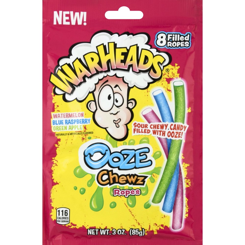 Warheads Ooze Chewz Ropes Peg Bag 85g