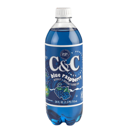 C&C Soda Blue Raspberry Bottle
