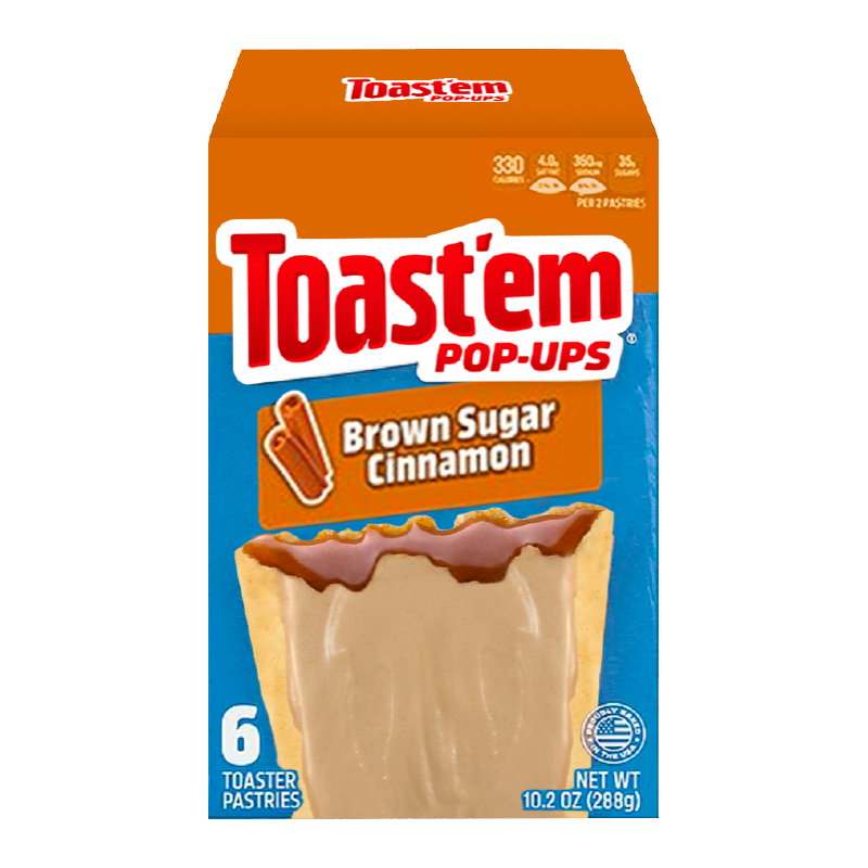 Toast'em POP-UPS - Frosted Brown Sugar Cinnamon Toaster Pastries 6pk - 10.2oz (288g)