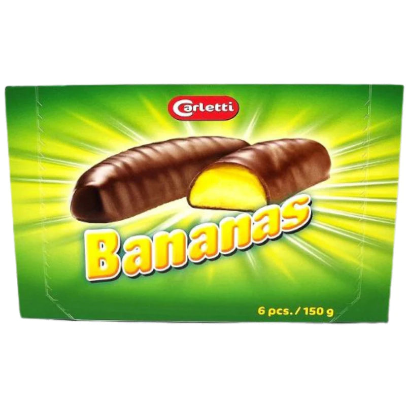 Carletti Chocolate Foam Banana 6 Pack - 150G