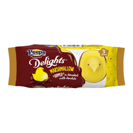 Peeps Delights Dipped Milk Chocolate Yellow Marshmallow Chicks 1.5oz (42g)