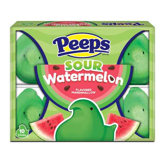 Peeps Sour Watermelon Marshmallow Chicks - 10 Chick Pack 3oz (85g)