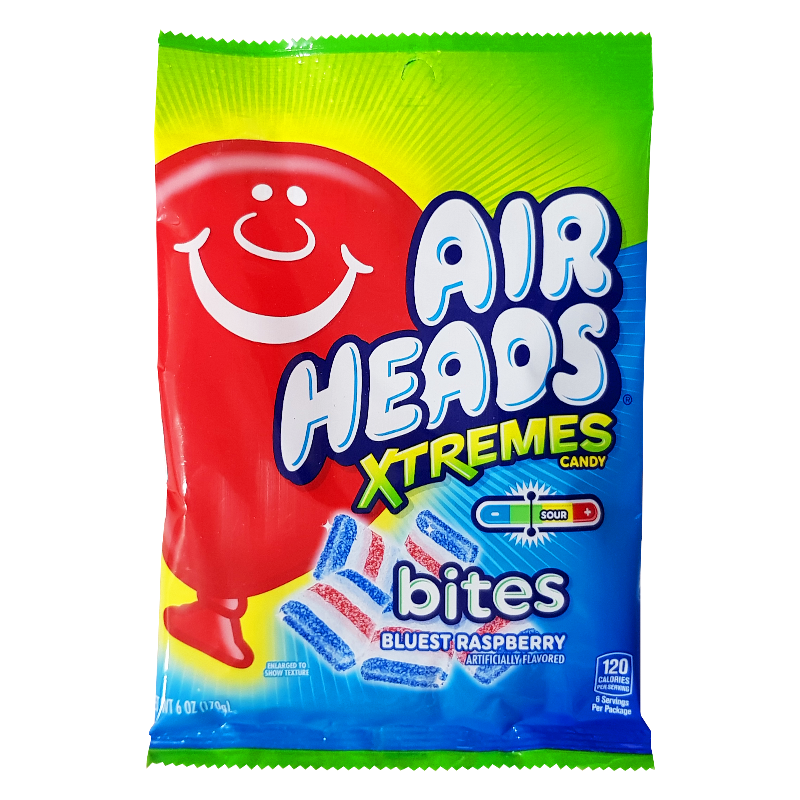 Airheads Xtremes Bites Bluest Raspberry - 6oz (170g)