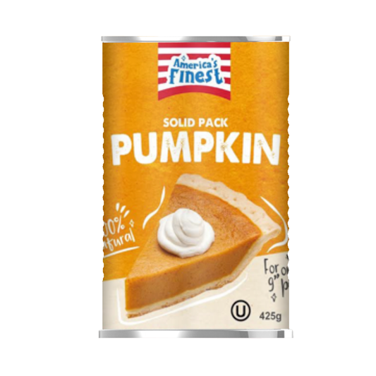 America's Finest 100% Natural Solid Pack Pumpkin - 15oz (425g)