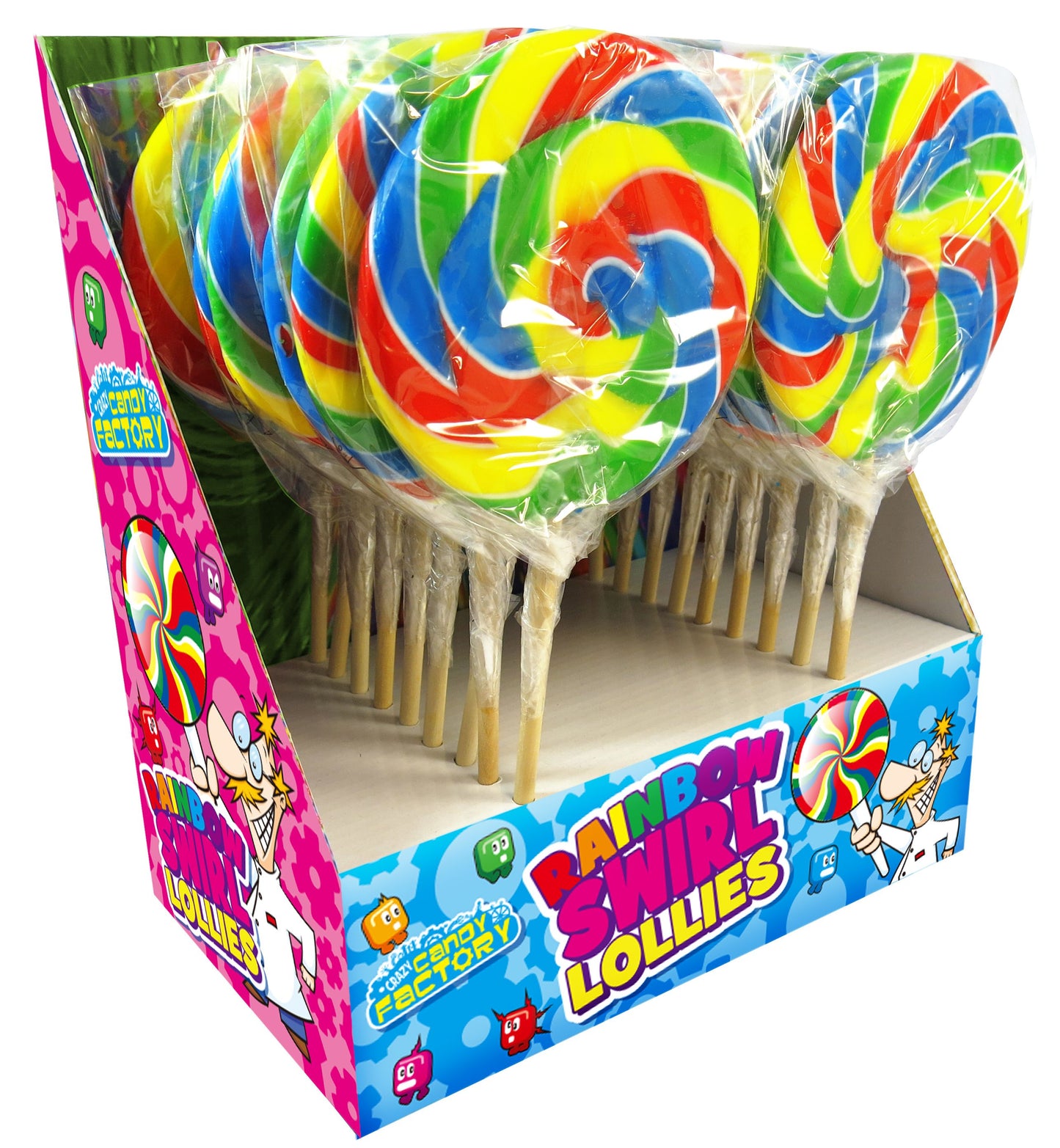 Crazy Candy Factory Rainbow Swirl Lollipop 80g