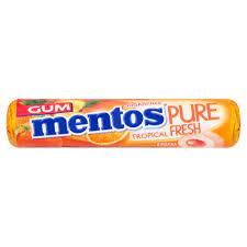 Mentos Gum Pure- Tropical 8 Pieces - 15.5g