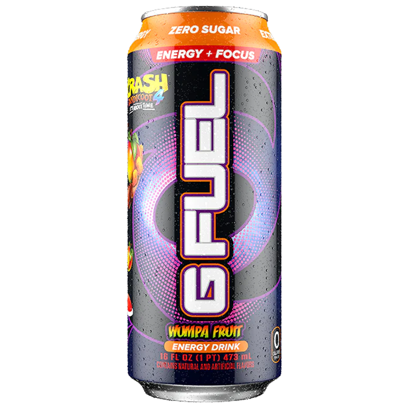 G FUEL - Crash Bandicoot Wumpa Fruit (Apple Mango Flavour) Zero Sugar Energy Drink - 16fl.oz (473ml)