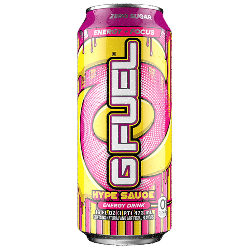 G FUEL - Hype Sauce (Raspberry Lemonade Flavour) Zero Sugar Energy Drink - 16fl.oz (473ml)
