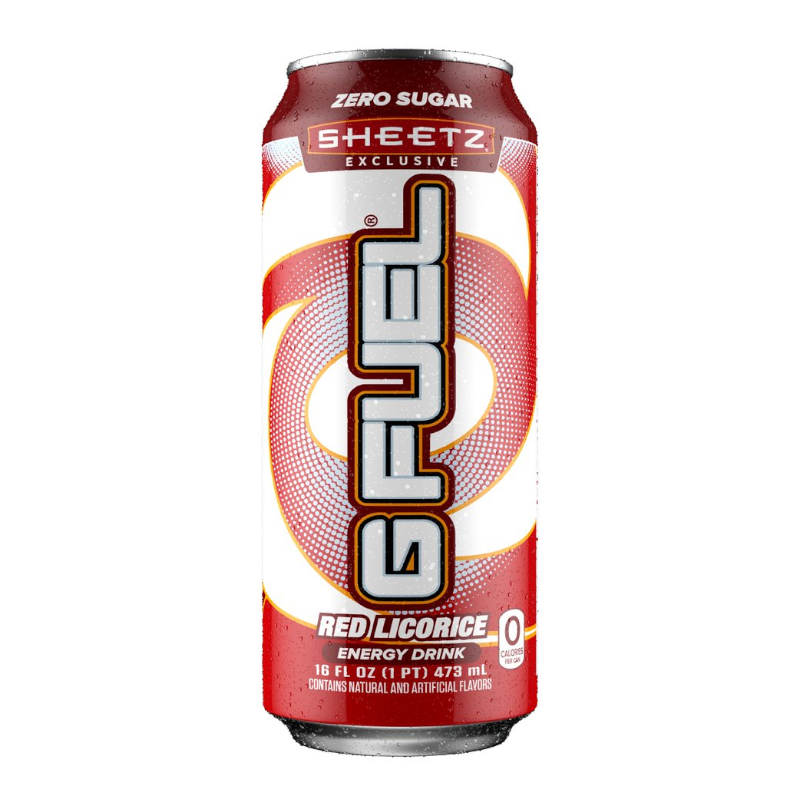 G FUEL - Sheetz Red Licorice Zero Sugar Energy Drink - 16fl.oz (473ml)