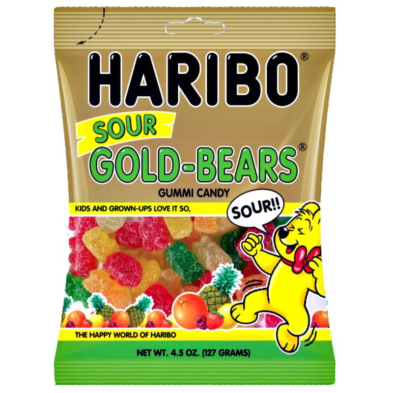 Haribo Gold-Bears - Sour - 4.5oz (127g)