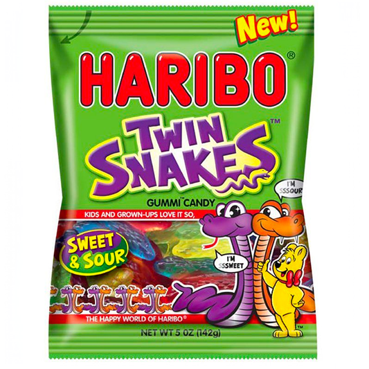 Haribo Sweet & Sour Twin Snakes 5oz (142g)