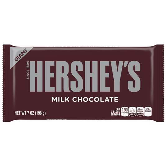 Hershey's Milk Chocolate Giant Bar 7oz (198g)
