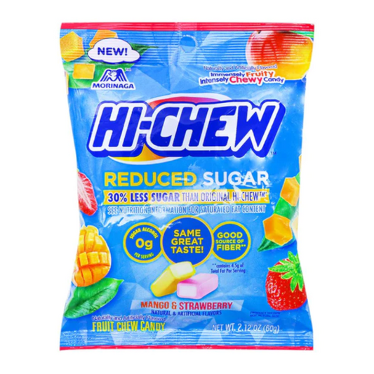 Hi-Chew Reduced Sugar Mango & Strawberry Peg Bag - 2.12oz (60g)