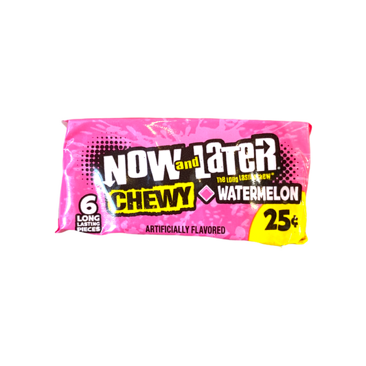 Now & Later 6 Piece CHEWY Watermelon Candy 0.93oz (26g)
