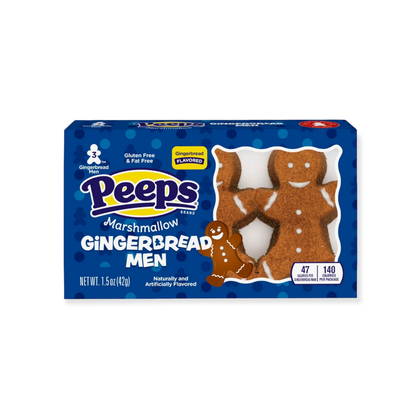 Peeps Marshmallow Gingerbread Men 3-Pack - 1.5oz (42g) [Christmas]