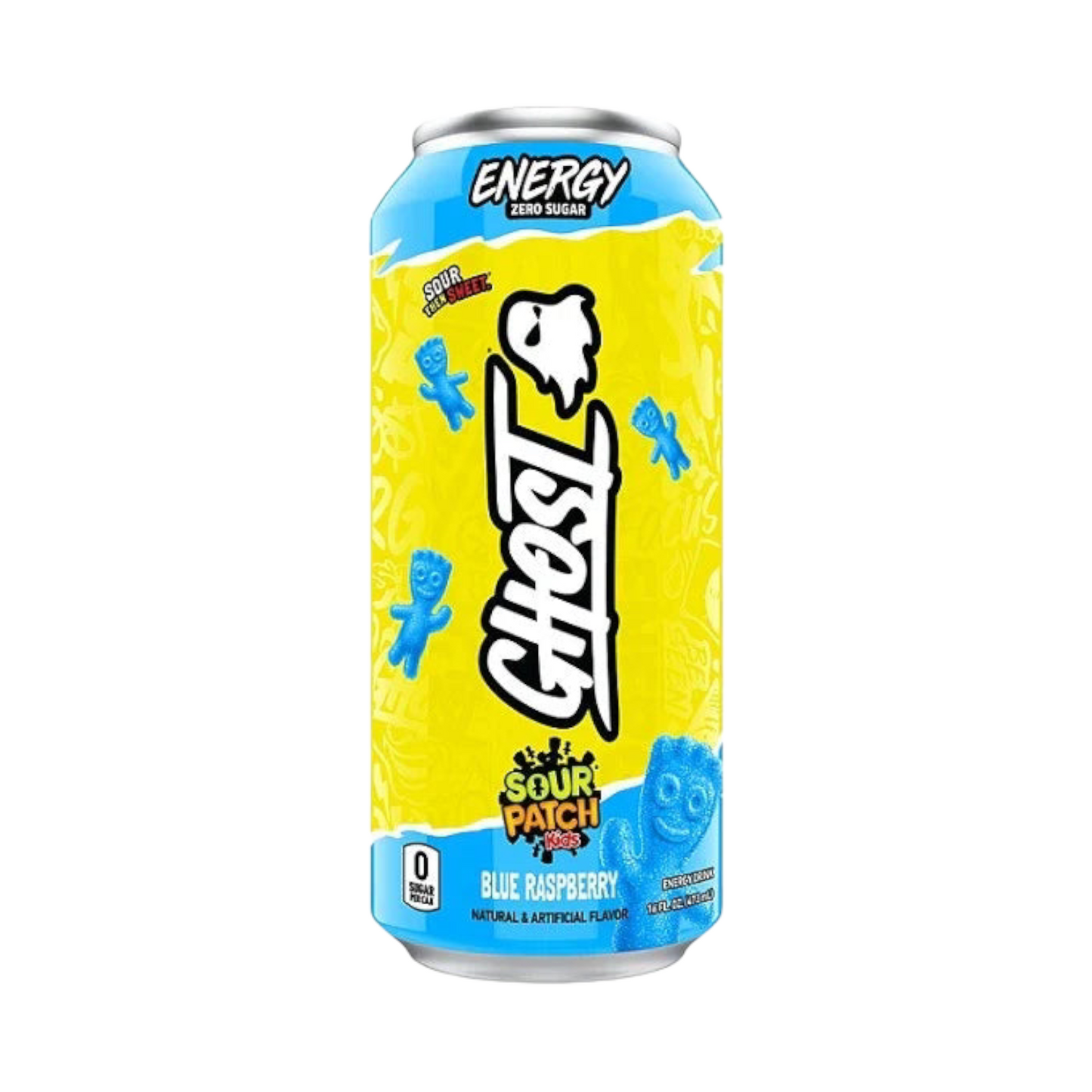 Ghost Zero Sugar Energy Drink Sour Patch Kids Blue Raspberry - 16fl.oz (473ml)