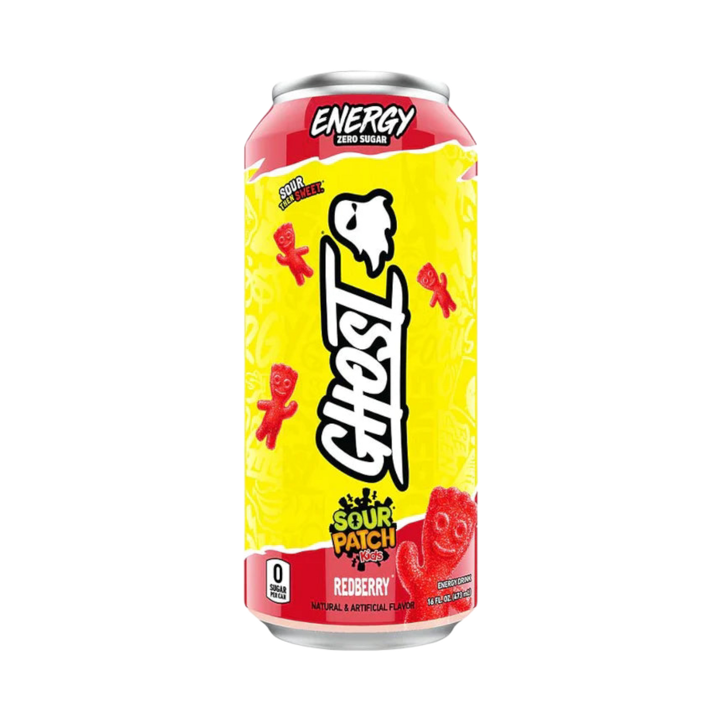 Ghost Zero Sugar Energy Drink Sour Patch Kids Redberry - 16fl.oz (473ml)