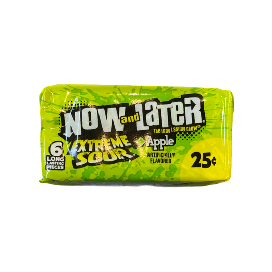 Now & Later 6 Piece EXTREME SOUR Apple Candy