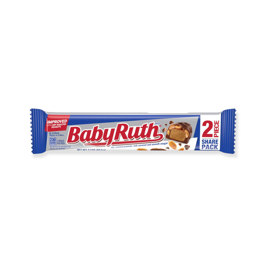 Nestle Baby Ruth 2 Piece Share Pack Bar 3.3oz (93.5g)