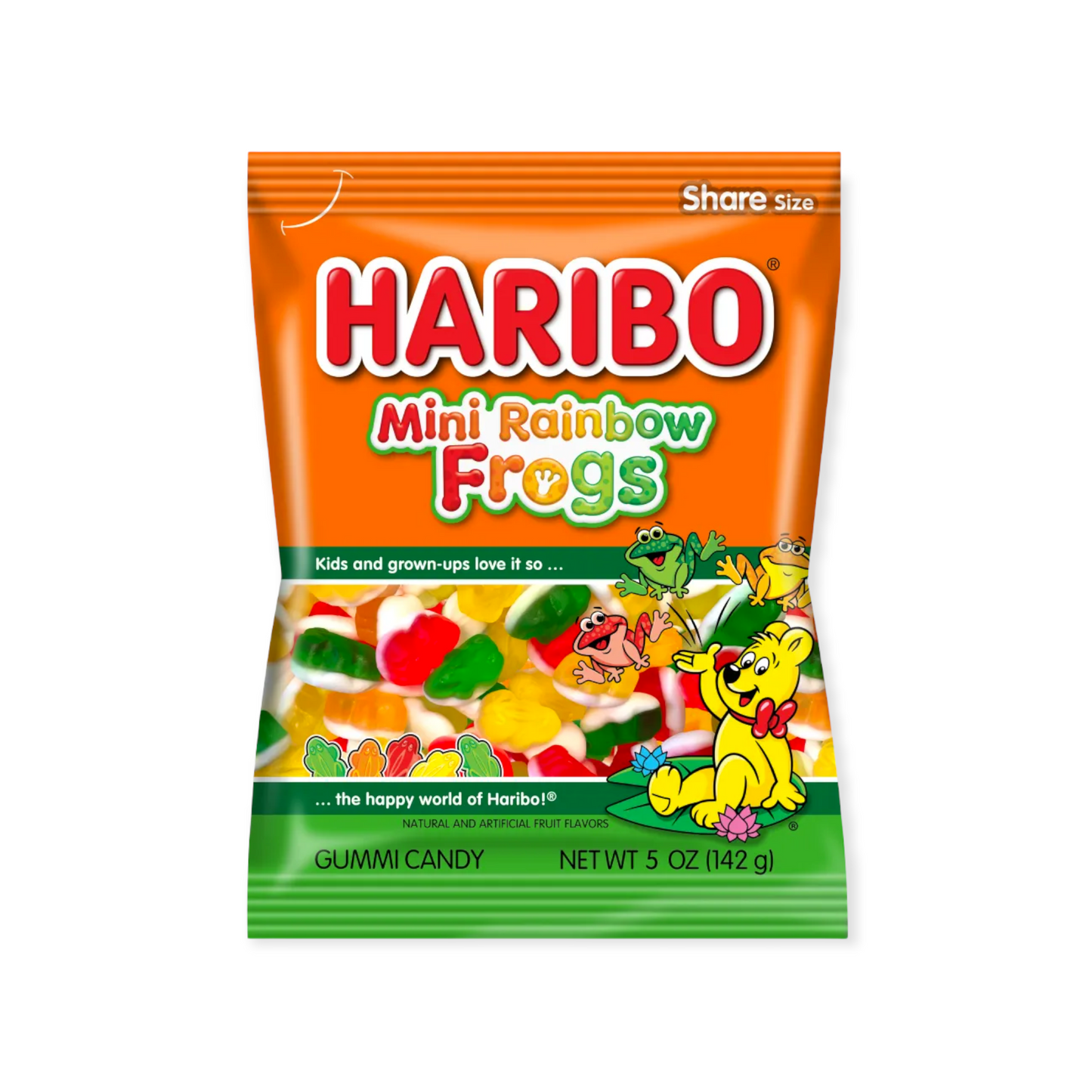 Haribo Mini Rainbow Frogs Peg Bag 5oz (142g)