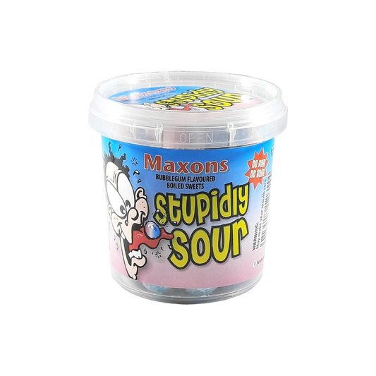 Maxons Stupidly Sour Bubblegum Flavour Boiled Sweets - 100g