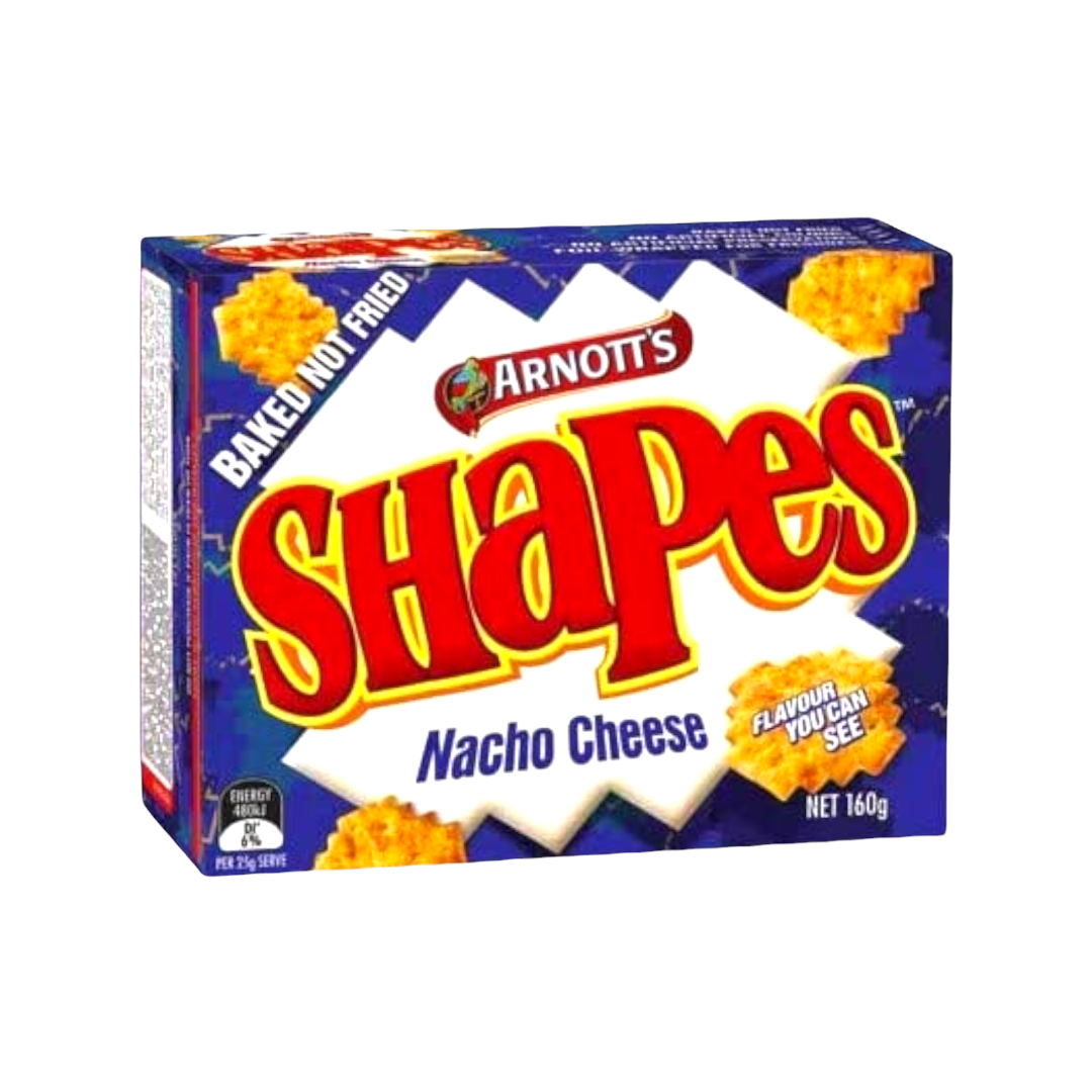 Arnotts Shapes Nacho Cheese 160g – USA Bites