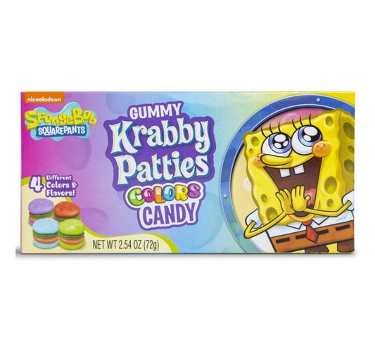 Spongebob Squarepants Gummy Krabby Patties Colors 2.54oz (72g) - Theatre Box