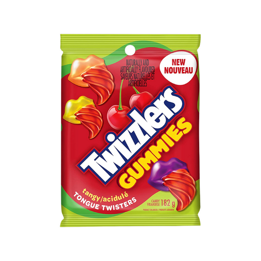 Twizzlers Gummies Tongue Twister Tangy Candies – 182g