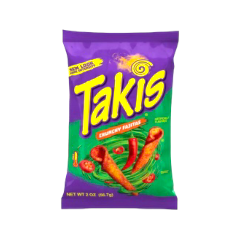 Takis Crunchy Fajitas Flavored Tortilla Chips, 2oz (56.7g) – USA Bites