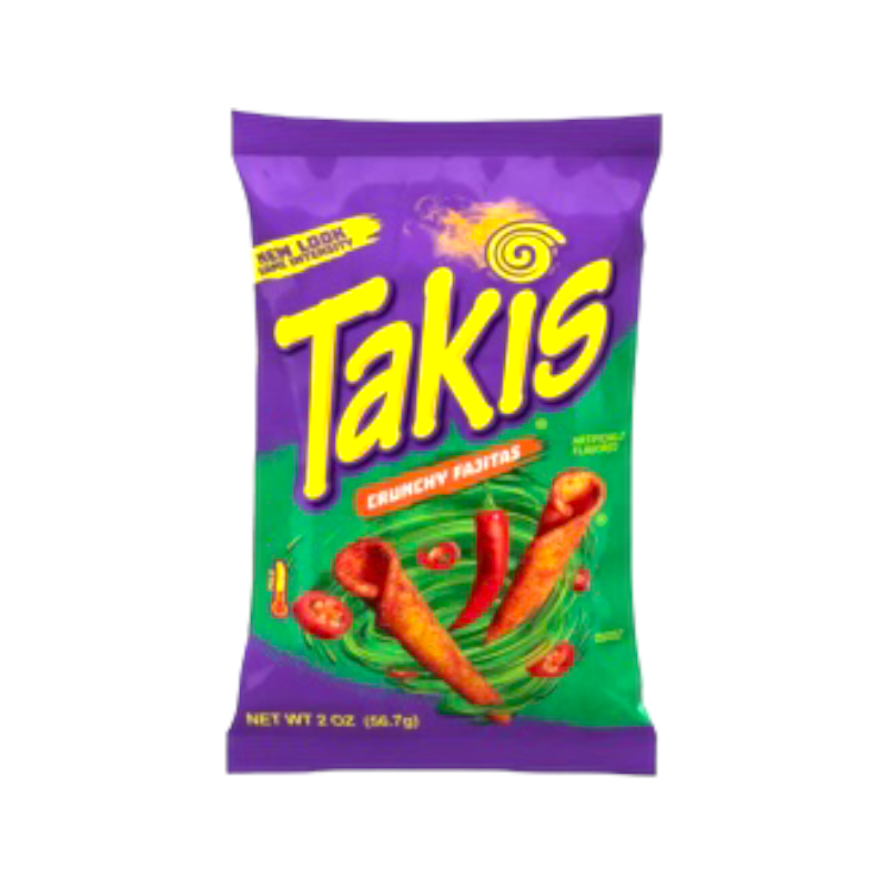 Takis Crunchy Fajitas Flavored Tortilla Chips, 2oz (56.7g)