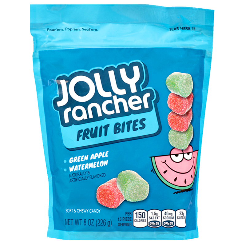 Jolly Rancher Fruit Bites Resealable Pouch 8oz (226g)
