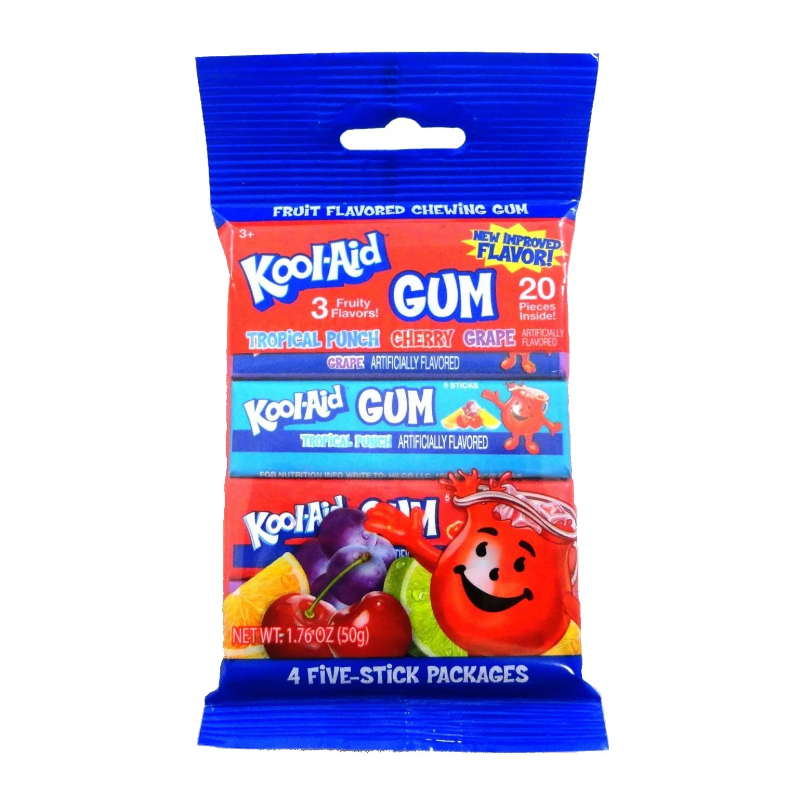 Kool-Aid Gum 4Pk Peg Bag - 1.76oz (50g)