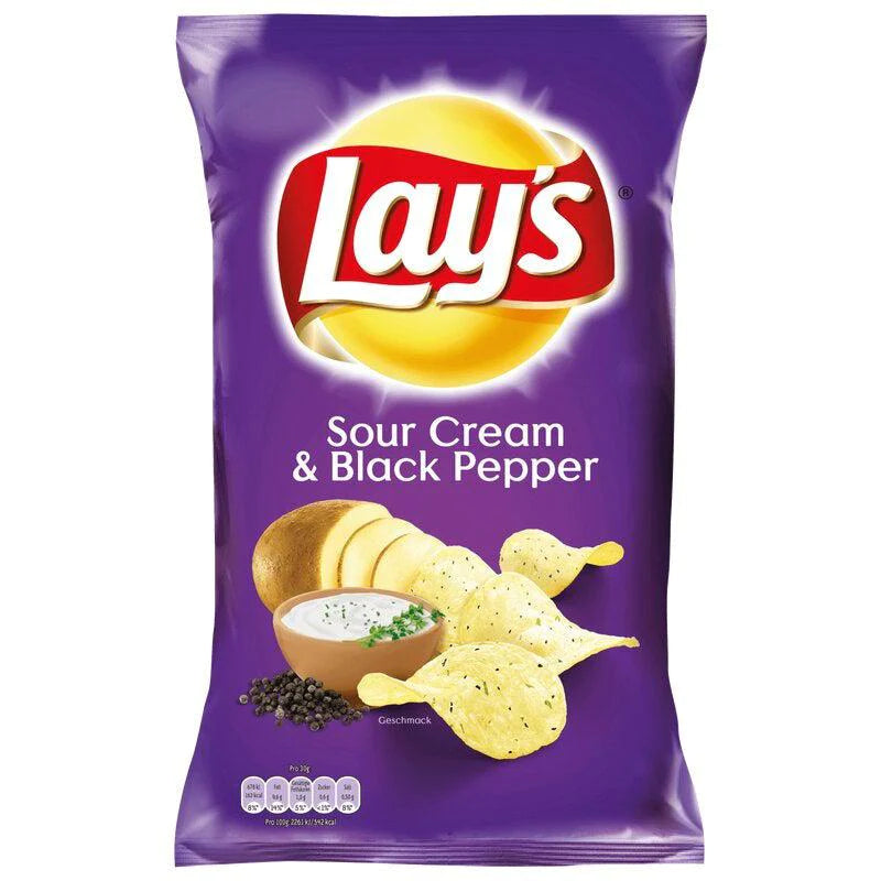 Lays Sour Cream & Black Pepper - 150G