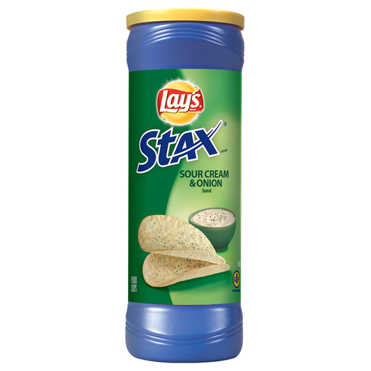 Lays Stax Sour Cream and Onion Patato Crisps