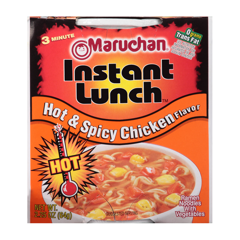 Maruchan - Hot & Spicy Chicken Flavor Instant Lunch Ramen Noodles - 2.25oz (64g)