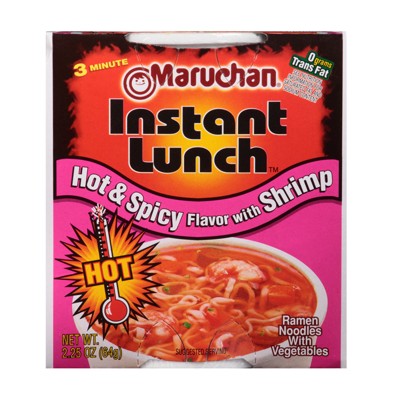 Maruchan - Instant Lunch Hot & Spicy Shrimp Flavor Ramen Noodles - 2.25oz (64g)