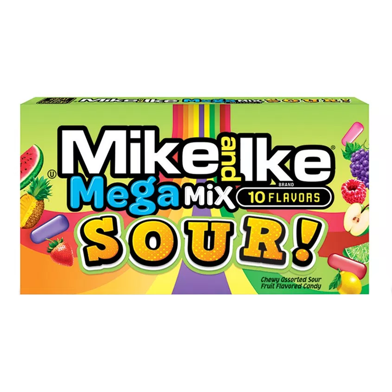 Mike & Ike Sour Mega Mix - 5oz (141g) - Theater Box