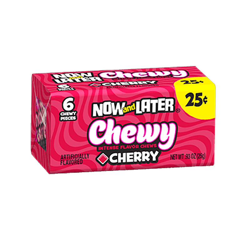 Now & Later 6 Piece CHEWY Cherry Candy 0.93oz (26g)